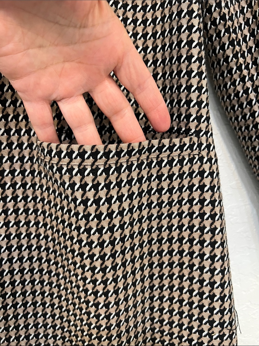Sanctuary Carly Houndstooth Long Blazer Coat Jacket Medium - Picture 4 of 12
